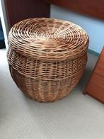 Rieten mand bruin, Huis en Inrichting, Ophalen, Zo goed als nieuw, Rechthoekig, Minder dan 50 cm