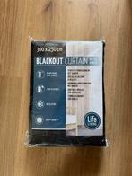 Zwart verduisterend goedijn inclusief roede, 200 cm of meer, Zwart, Nieuw, Ophalen of Verzenden