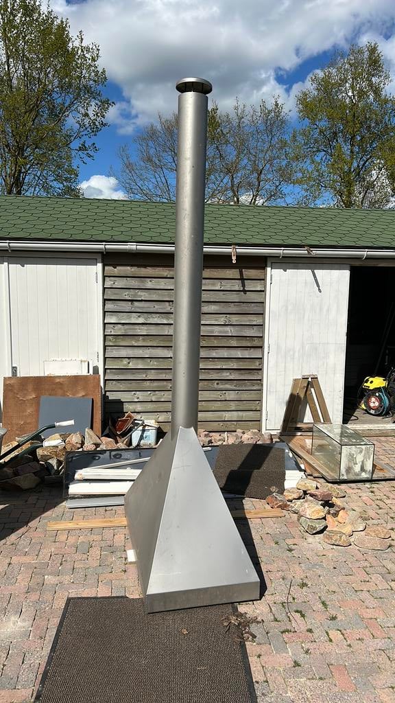 Rookafvoer tuinhaard - tuinkeuken rvs, Tuin en Terras, Ophalen, Nieuw