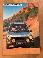 Talbot Matra Rancho brochure, Ophalen of Verzenden, Zo goed als nieuw, Overige merken