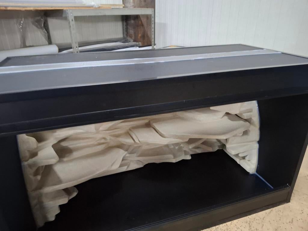 Nieuw betonplex terrarium met 3d achterwand, Hagedis, 0 tot 2 jaar