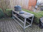 Tafel op wielen met gat voor kamado. Opknapper, Ophalen of Verzenden, Gebruikt, Houtskool