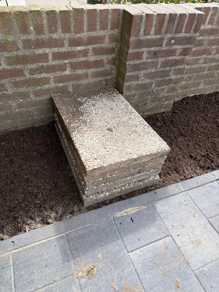 5x Grindtegel 40x60 cm, Tuin en Terras, Tegels en Klinkers, Ophalen, Gebruikt, Minder dan 5 m², Grind