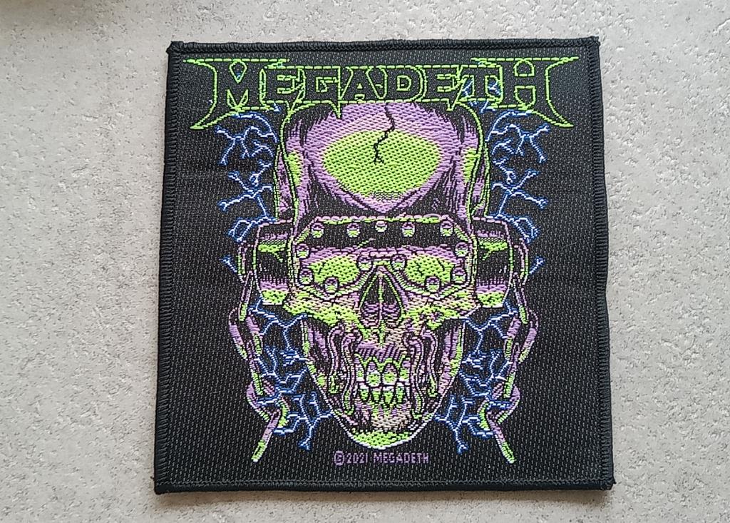 Megadeth zeer mooie nieuwe Vic rattlehead patch 5  metal, Verzenden, Nieuw, Kleding