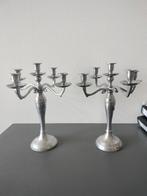 Twee zilveren kandelaars, Rivièra Maison, Ophalen, Overige kleuren, 25 tot 50 cm, Zo goed als nieuw