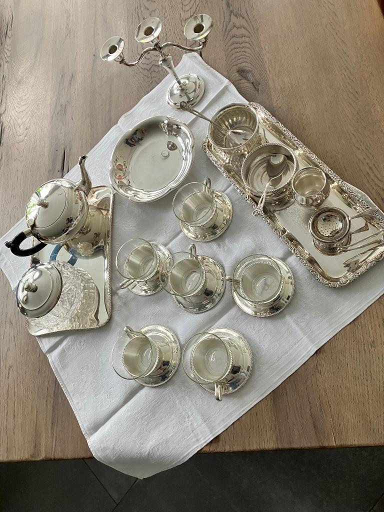 Silverplated voorwerpen, Antiek en Kunst, Antiek | Goud en Zilver, Ophalen