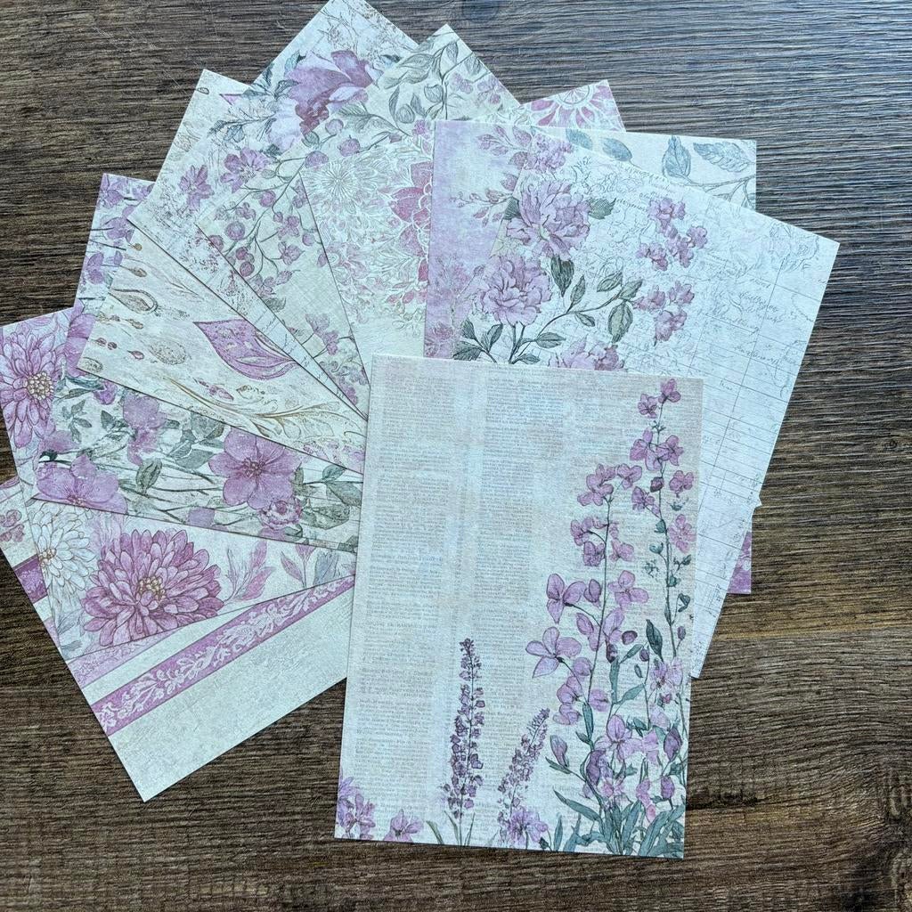 10 vel scrapbook achtergrond papier, roze, Hobby en Vrije tijd, Ophalen of Verzenden, Nieuw, Papier of Karton