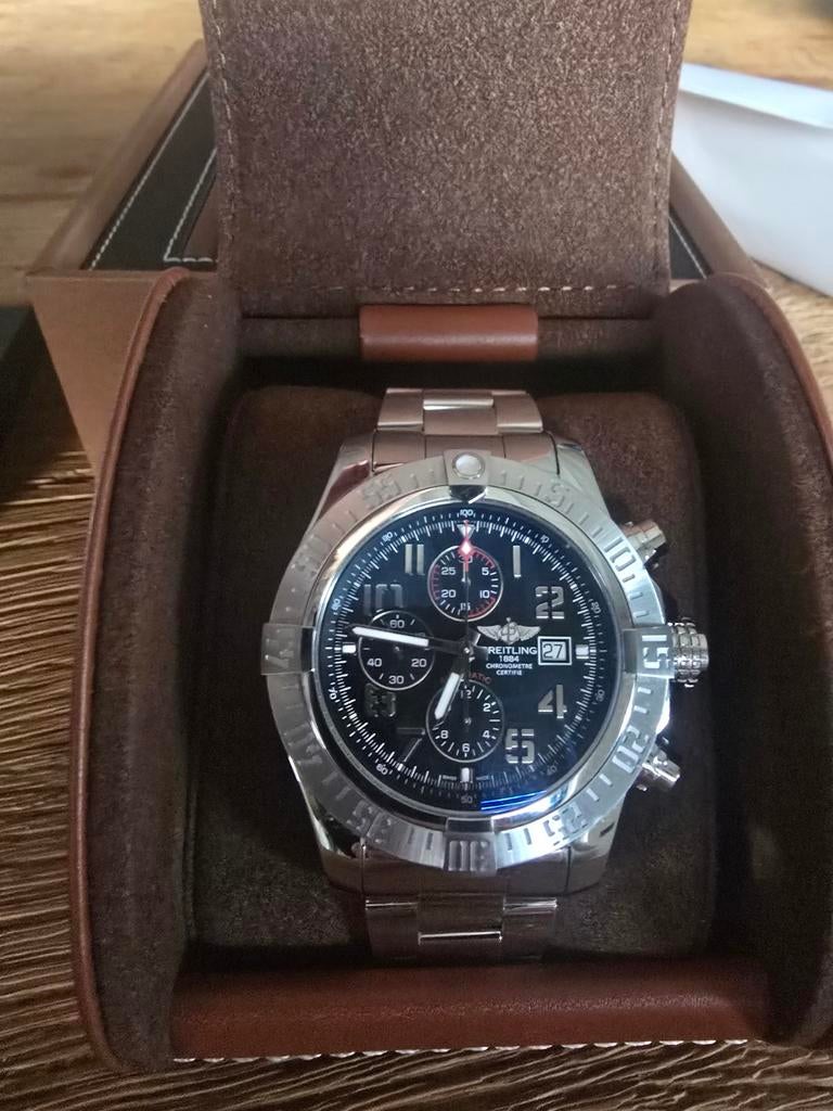 Breitling super avenger 48mm, Sieraden, Tassen en Uiterlijk, Horloges | Heren, Ophalen of Verzenden, Zo goed als nieuw, Breitling
