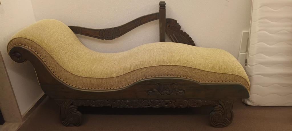 Prachtige Balinese chaise lonque, geïmporteerd, Ophalen, Eenpersoons, Stof, Tempo doeloe