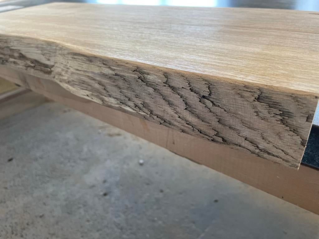 Wastafel blad boomstam zwevende planken meubels, Ophalen, Zo goed als nieuw, Bruin