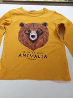longsleeve okergeel met bruine beer , mt. 98, Kinderen en Baby's, Kinderkleding | Maat 98, Kelzuki, Ophalen of Verzenden, Zo goed als nieuw