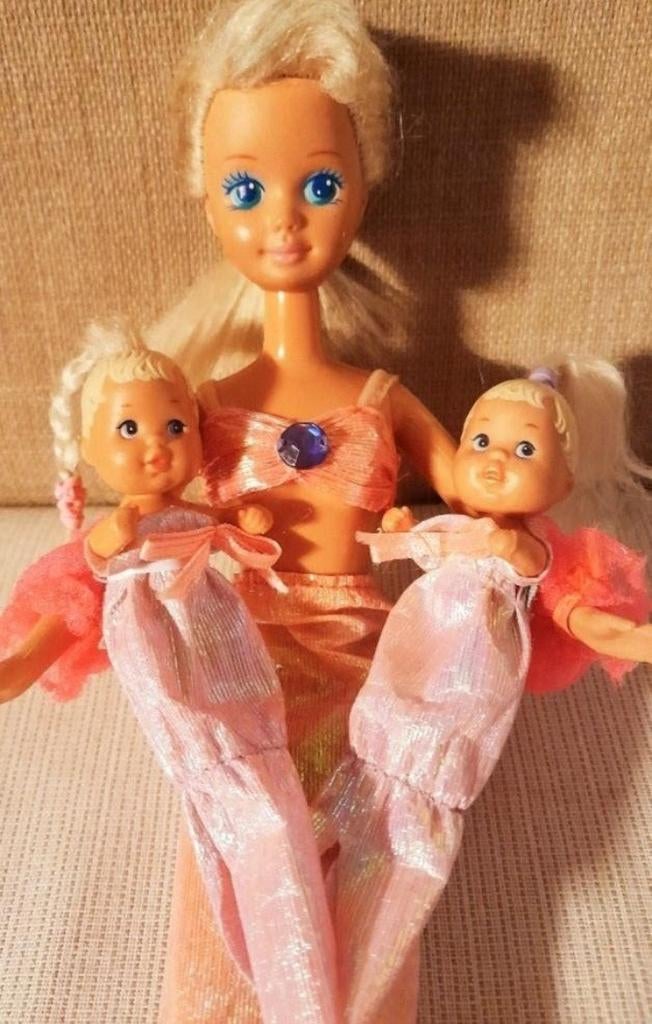 Skipper babysitter mermaid zeemeermin barbie jaren 90, Ophalen of Verzenden, Gebruikt, Barbie