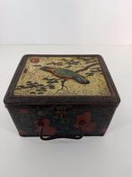 Aziatisch decoratief blik – vogelmotief, Ophalen of Verzenden, Gebruikt, Thee, Overige merken