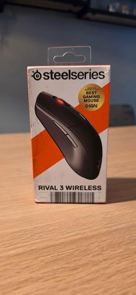 SteelSeries Rival 3 Wireless Gaming, Computers en Software, Muizen, Refurbished, Muis, Rechtshandig, Draadloos, Ergonomisch, Gaming muis