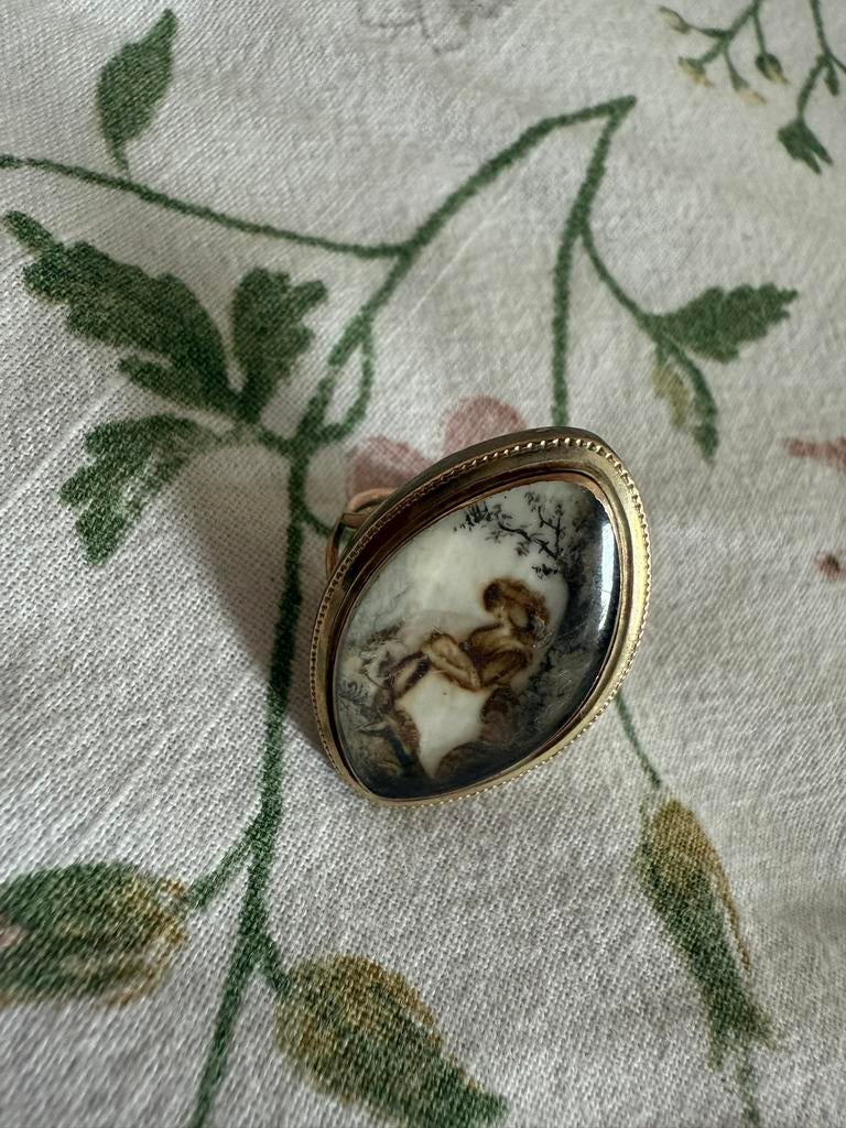 Antieke gouden ring, Sieraden, Tassen en Uiterlijk, Antieke sieraden, Ophalen of Verzenden, Goud, Ring