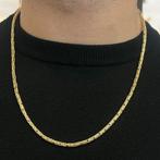 14k gouden koningsketting schakel prachtig model, Ophalen of Verzenden, Zo goed als nieuw, Goud