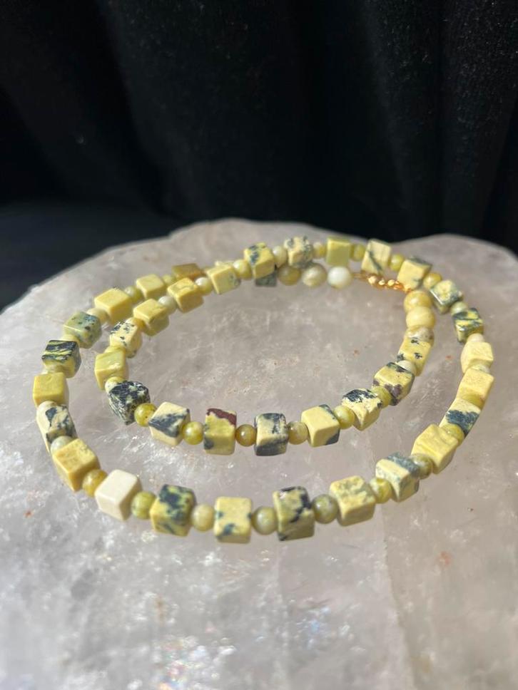 Lizardiet serpentijn beschermt hoge trilling kundalini power, Sieraden, Tassen en Uiterlijk, Kettingen, Nieuw, Steen of Mineraal