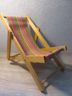 Vintage kleine houten strandstoel, Ophalen of Verzenden, Overige typen