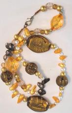 Ketting met parels en glaskralen, Ophalen of Verzenden