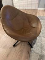 Label Hidde fauteuil - Cognac leer, Huis en Inrichting, Fauteuils, Ophalen of Verzenden, Gebruikt, Leer, 75 tot 100 cm