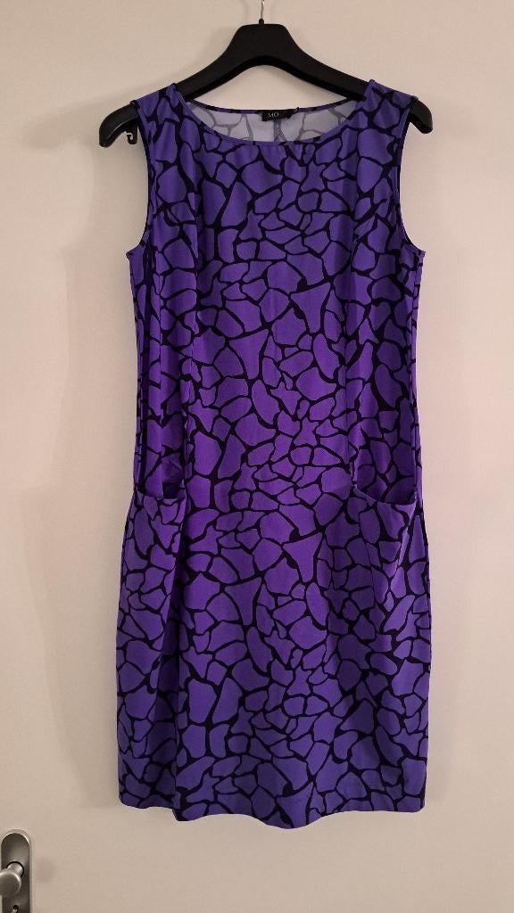Mouwloze printjurk merk MOQ maat 42, Verzenden, Paars, Maat 42/44 (L), Nieuw