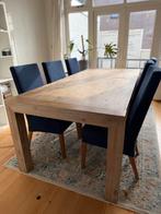 Houten eettafel - massief hout, Huis en Inrichting, Tafels | Eettafels, Ophalen, Gebruikt, 200 cm of meer, 50 tot 100 cm