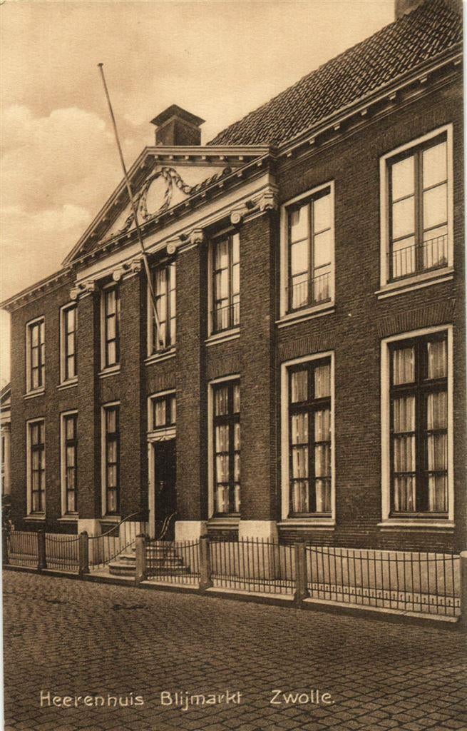 Heerenhuis Blijmarkt Zwolle. - ongelopen, Ophalen of Verzenden, Voor 1920, Ongelopen, Overijssel