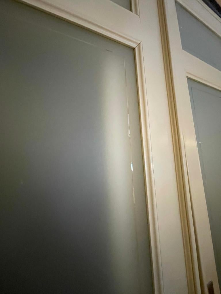 3 sets schuif / en suite deuren met geëtst glas 292x208cm., Ophalen