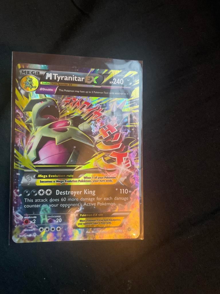 M Tyranitar EX Pokémonkaart, Ophalen, Zo goed als nieuw, Losse kaart, Foil
