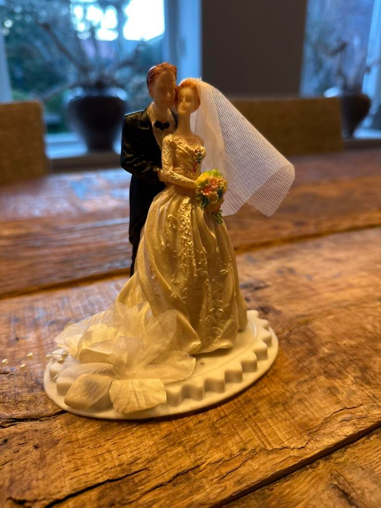 Bruidstaarttopper, Ophalen of Verzenden, Gebruikt, Kaart of Prent