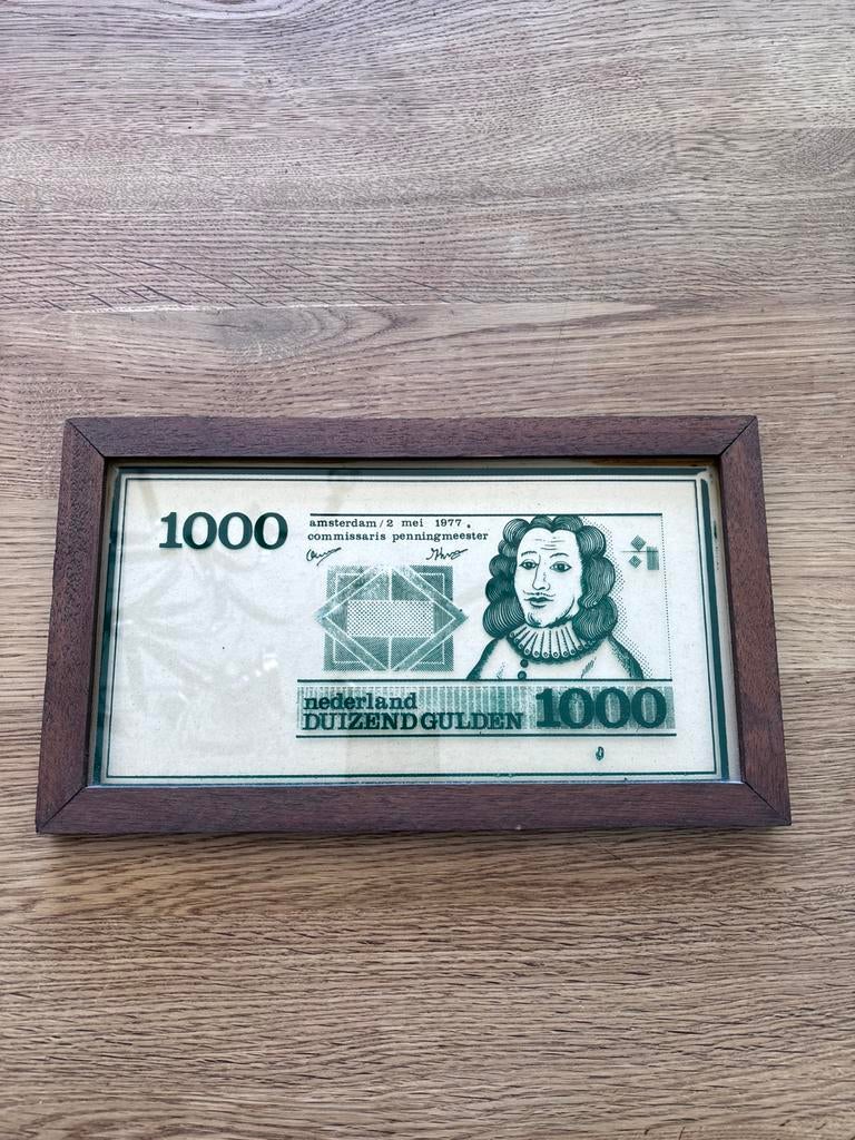 1000 Gulden Spaarpot, Ophalen of Verzenden, Gebruikt, Hout, Overige thema's