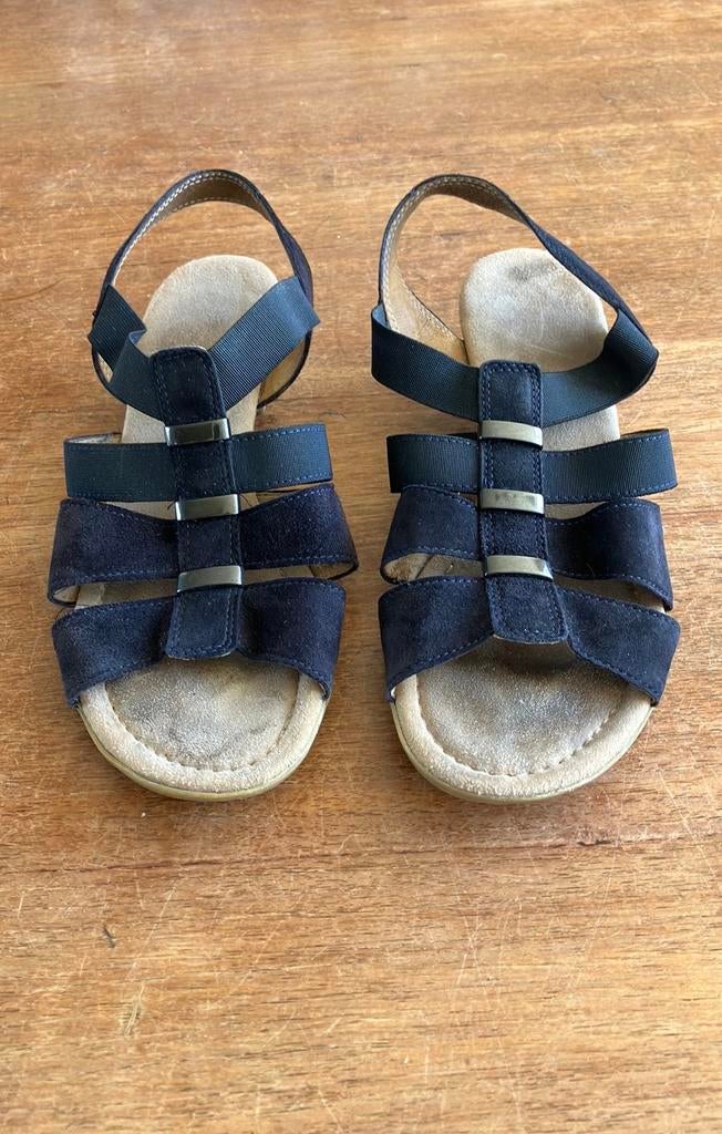 Gabor, zwarte sandalen, maat 6, Zwart, Gedragen, Sandalen of Muiltjes, Ophalen of Verzenden