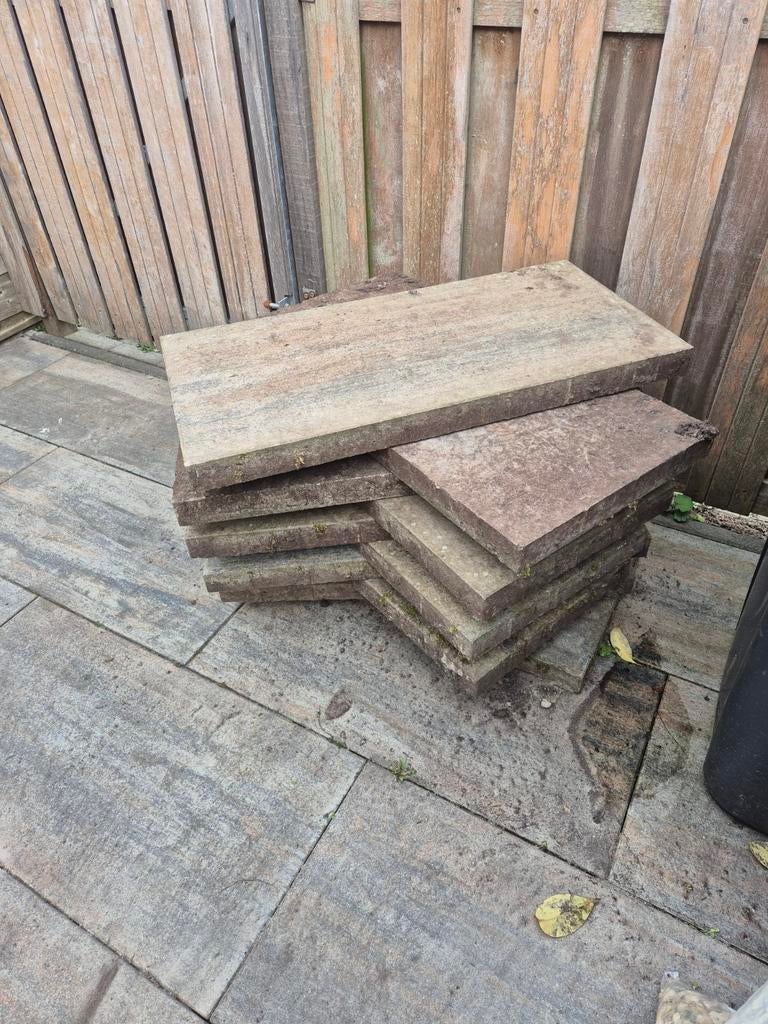 10 tuintegels 80x40 gratis af te halen, Tuin en Terras, Tegels en Klinkers, Ophalen, Gebruikt, Minder dan 5 m², Beton