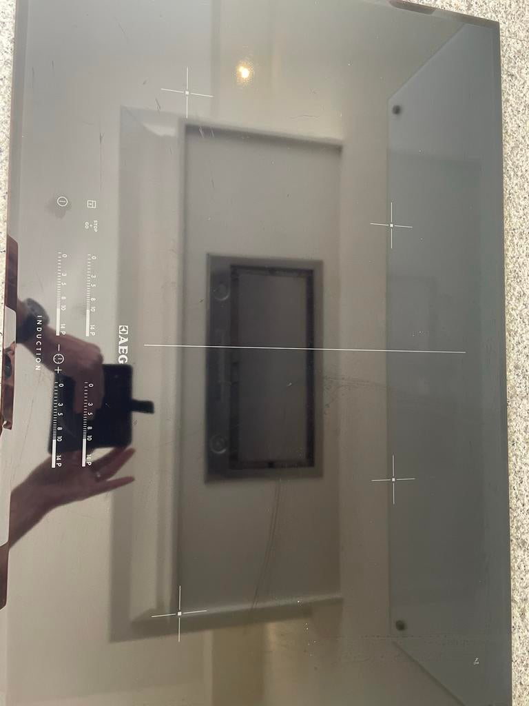 AEG inductie kookplaat 750 x 490, Witgoed en Apparatuur, Kookplaten, Gebruikt, Inbouw, Inductie, 4 kookzones