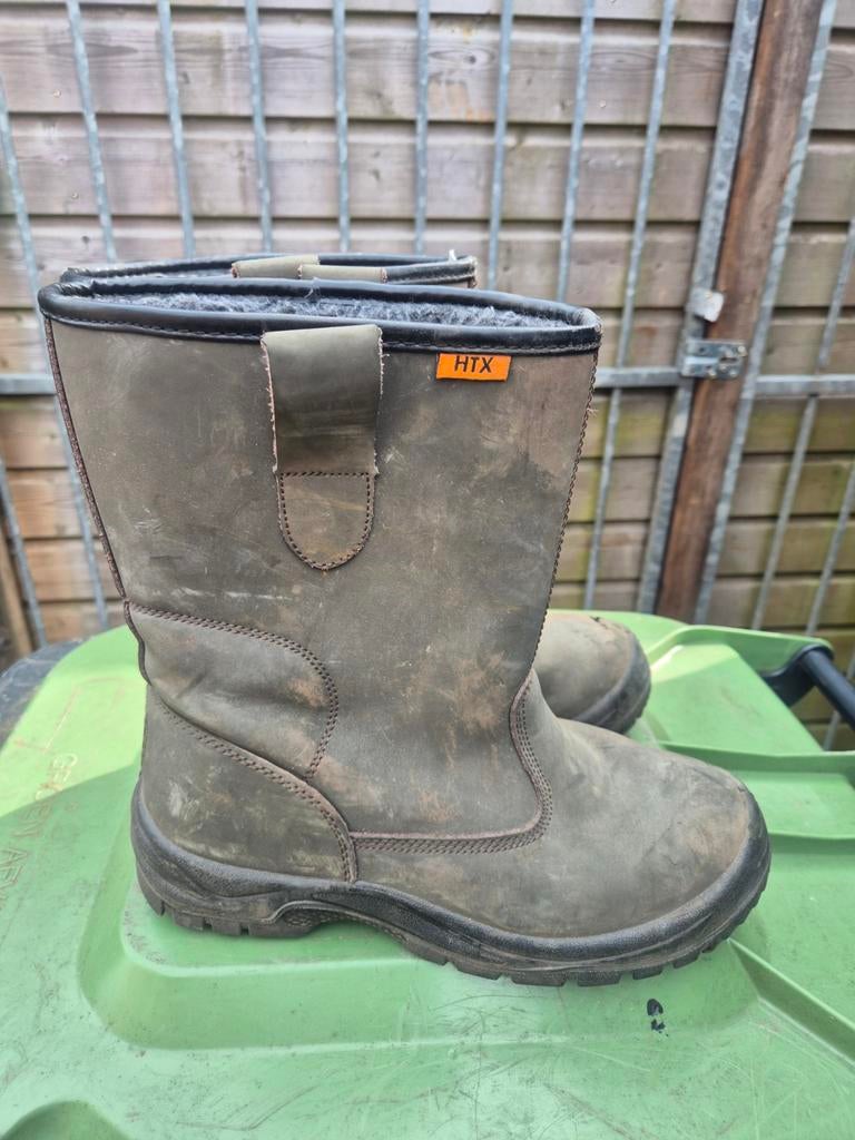 Gevoerde werklaarzen mt 45, voelt als 44, Tuin en Terras, Werkkleding, Ophalen, Zo goed als nieuw, Heren, Laarzen