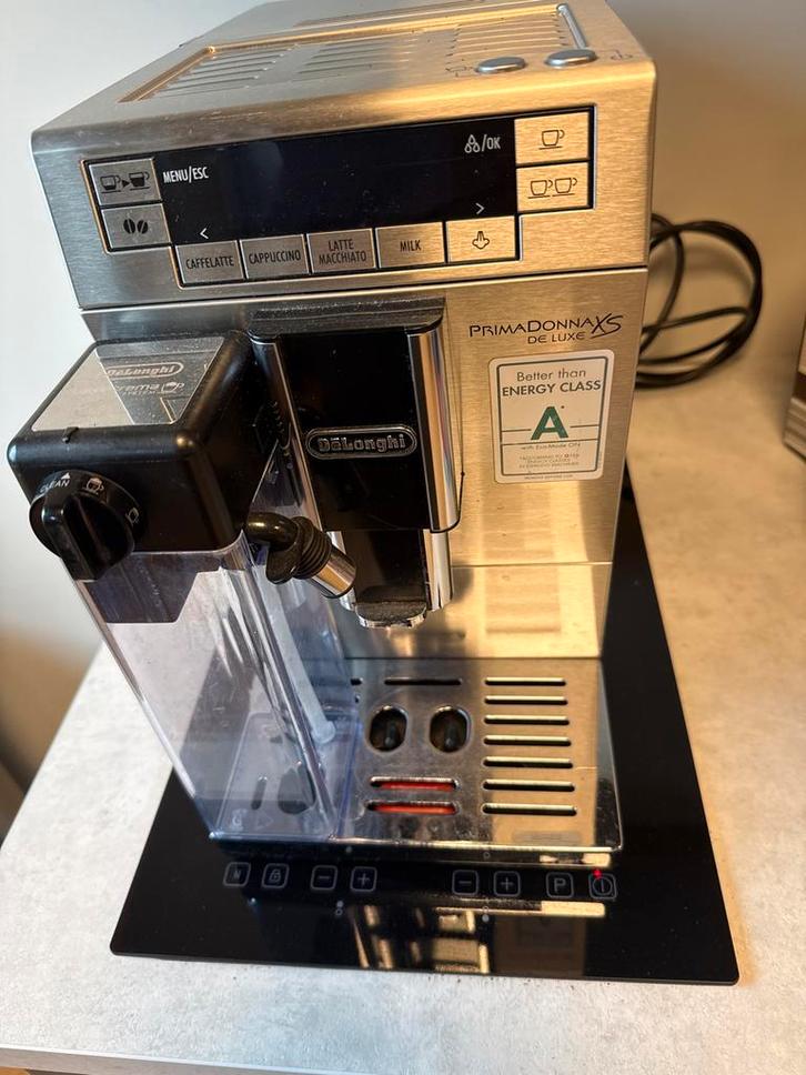 DeLonghi Koffiemachine - Prima Donna XS de Luxe, Witgoed en Apparatuur, Koffiezetapparaten, Gebruikt, Koffiebonen, Espresso apparaat