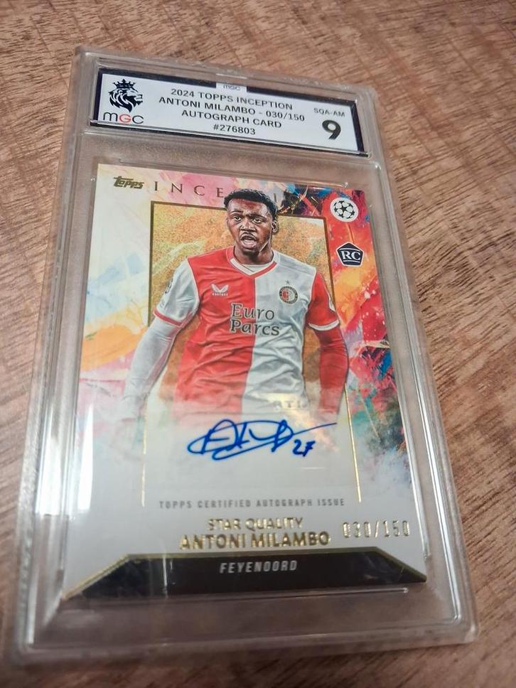 Antoni Milambo Topps Inception Autograph Card Feyenoord, Verzamelen, Sportartikelen en Voetbal, Zo goed als nieuw, Spelerskaart