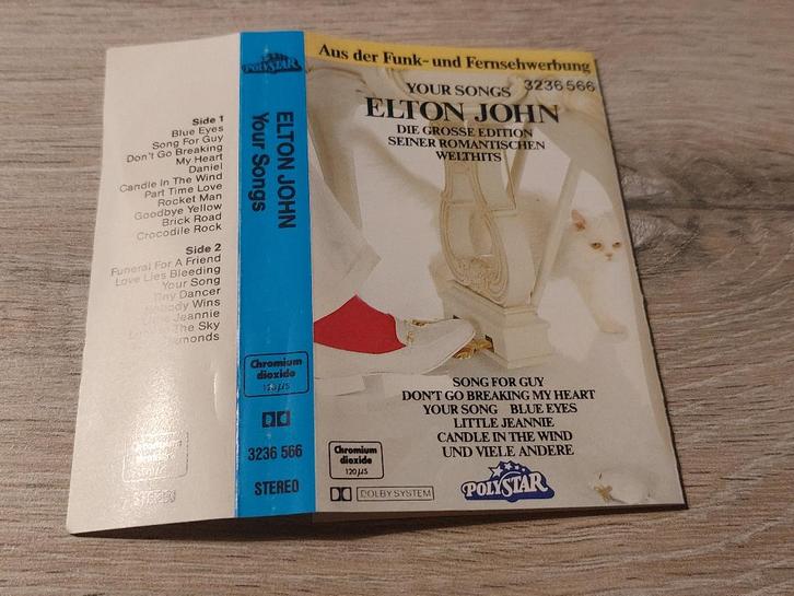 ELTON JOHN - YOUR SONGS (MC), Cd's en Dvd's, Cassettebandjes, Zo goed als nieuw, Origineel, Pop, 1 bandje, Ophalen of Verzenden