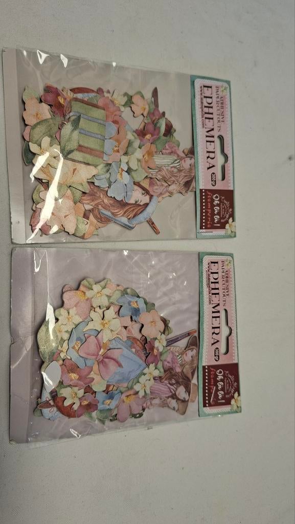 Stamperia Ephemera Oh La La! Bloemen en Meisjes, Hobby en Vrije tijd, Ophalen of Verzenden, Nieuw