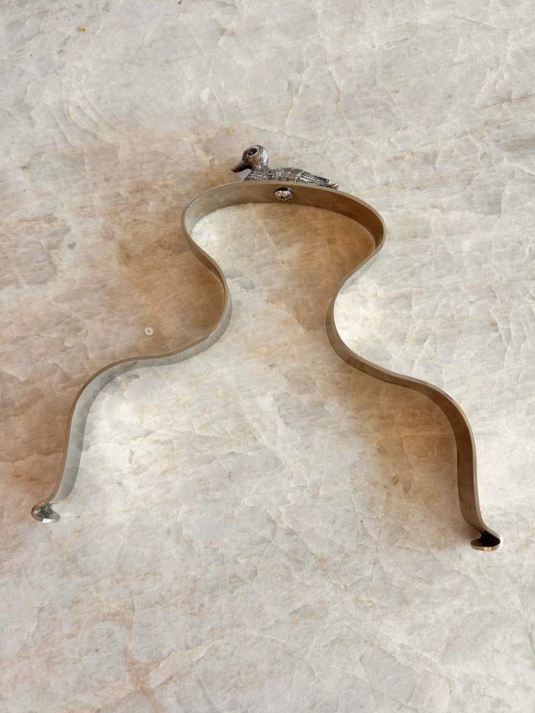 Antieke verzilverde bordenhouders, Ophalen of Verzenden