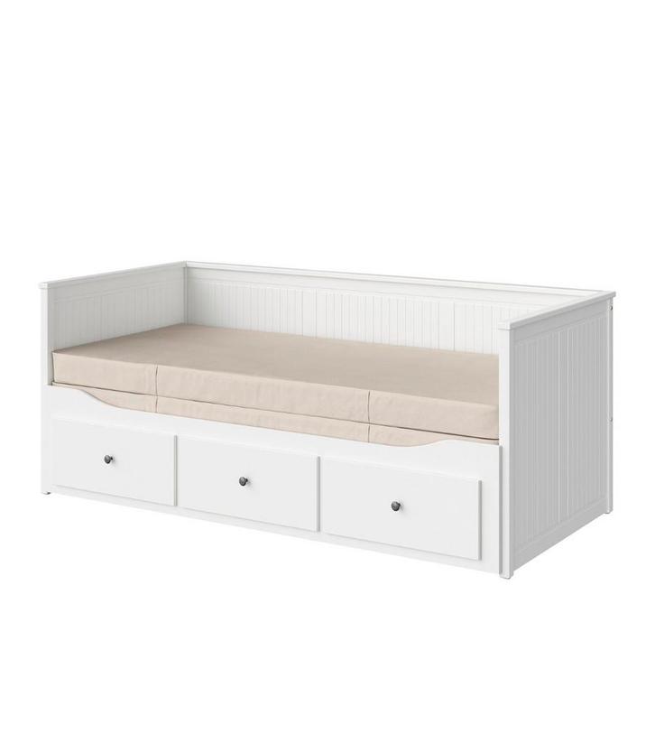 Ikea HEMNES bed met 3 lades (1 en 2 persoonsbed), Huis en Inrichting, Slaapkamer | Bedden, Gebruikt, Eenpersoons, 90 cm, 200 cm