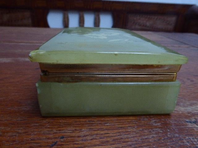 Vintage albasten doos., Antiek en Kunst, Antiek | Woonaccessoires, Ophalen of Verzenden