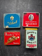 Vier vintage blikken doosjes, Verzamelen, Blikken, Ophalen of Verzenden