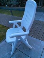 4 Allibert kunststof tuinstoelen - wit, zeer goede staat, Tuin en Terras, Tuinstoelen, Ophalen, Zo goed als nieuw, Kunststof