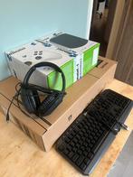 Xbox Series S met monitor, headset en toetsenbord, Ophalen, Zo goed als nieuw