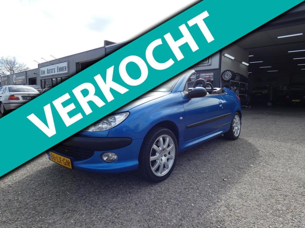 Peugeot 206 CC 1.6-16V Premium|VERKOCHT!|Cabrio|LM-Velgen|Le, Voorwielaandrijving, Gebruikt, 4 cilinders, Cabriolet