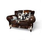 Fauteuil Bommel in echt koeienhuid - Pakhuis21, Huis en Inrichting, Fauteuils, Landelijke, robuuste stijl, Nieuw, Ophalen of Verzenden