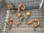 3 mooie oude Brocante Bois-Doré kandelaars Florentijns, Ophalen of Verzenden