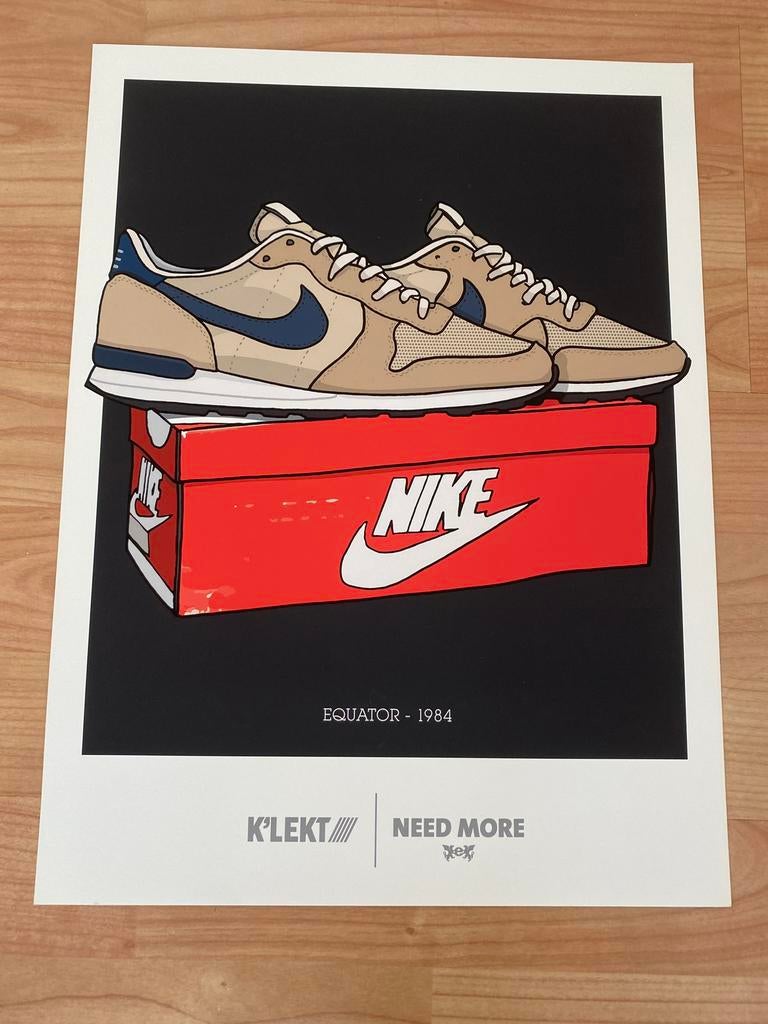 Getekende poster Nike Equator 1984, Ophalen of Verzenden, Nieuw