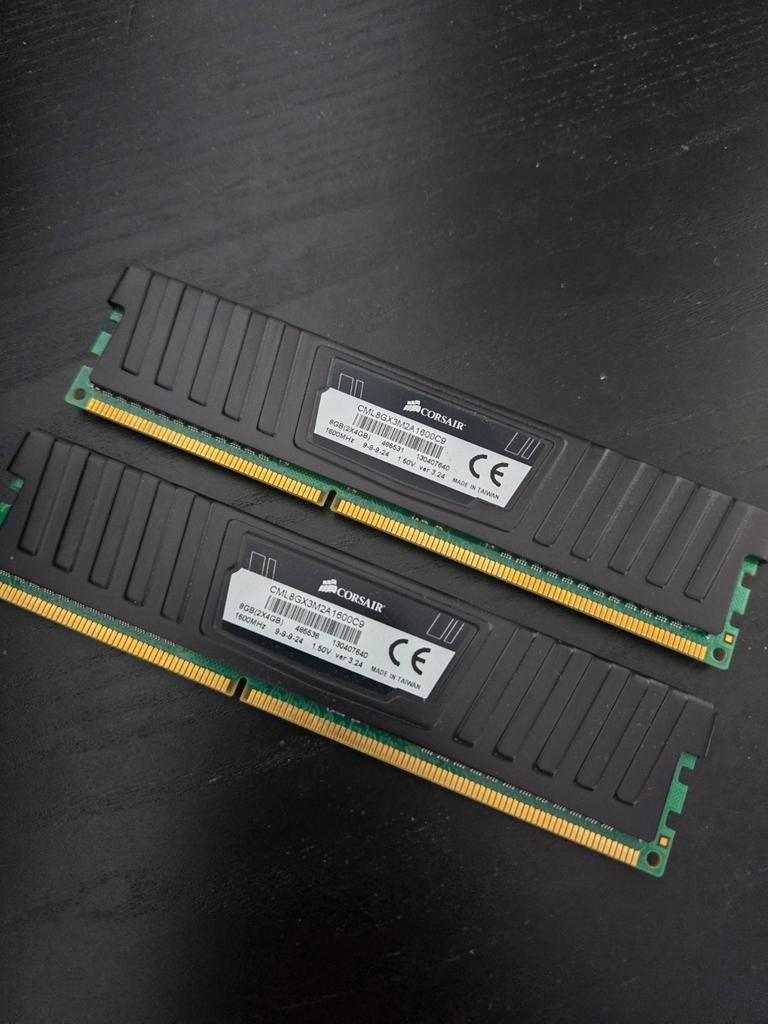 Corsair Vengeance 8GB (2x4GB) DDR3 RAM Geheugen, Computers en Software, RAM geheugen, Gebruikt, 8 GB, DDR3, Ophalen of Verzenden